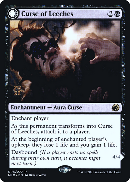 Curse of Leeches (PRE-94S) [Innistrad: Midnight Hunt Promos] Foil