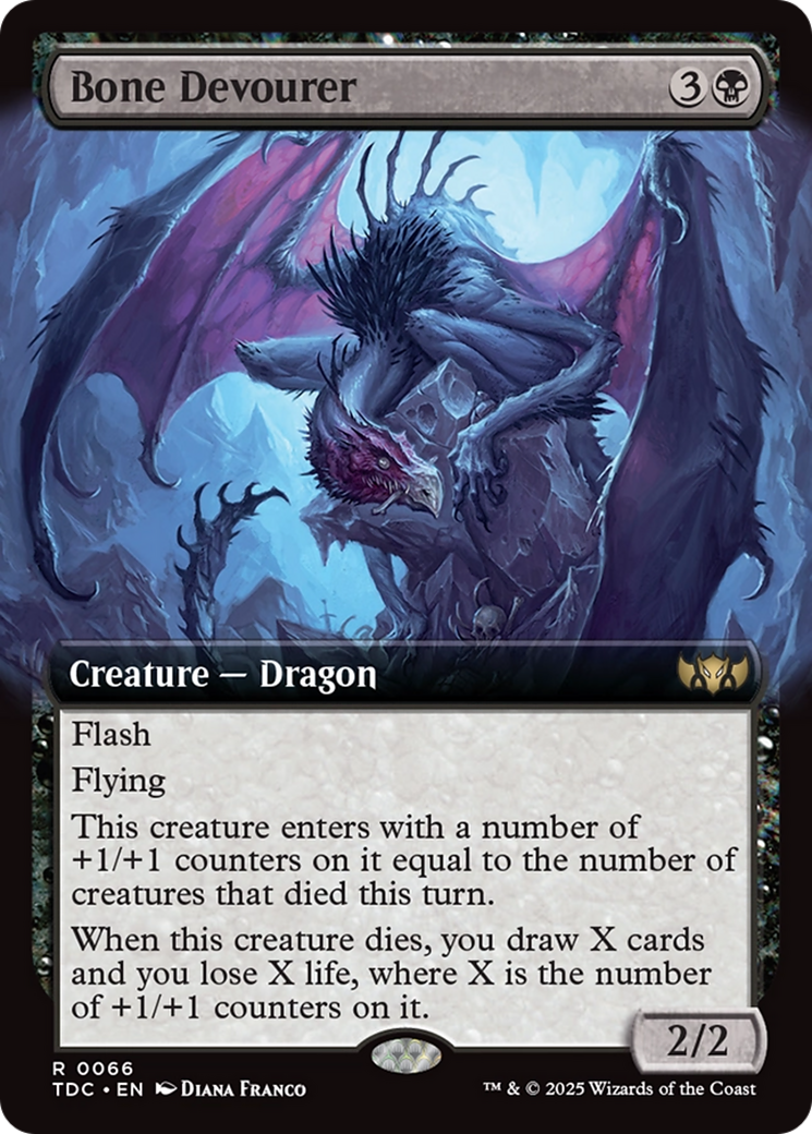 Bone Devourer (Extended Art) (TDC-066) [Commander: Tarkir: Dragonstorm]