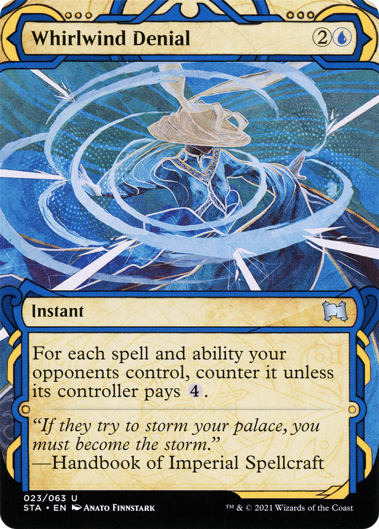 Whirlwind Denial (STA-023) (Showcase) (Borderless) [Strixhaven Mystical Archive] Foil