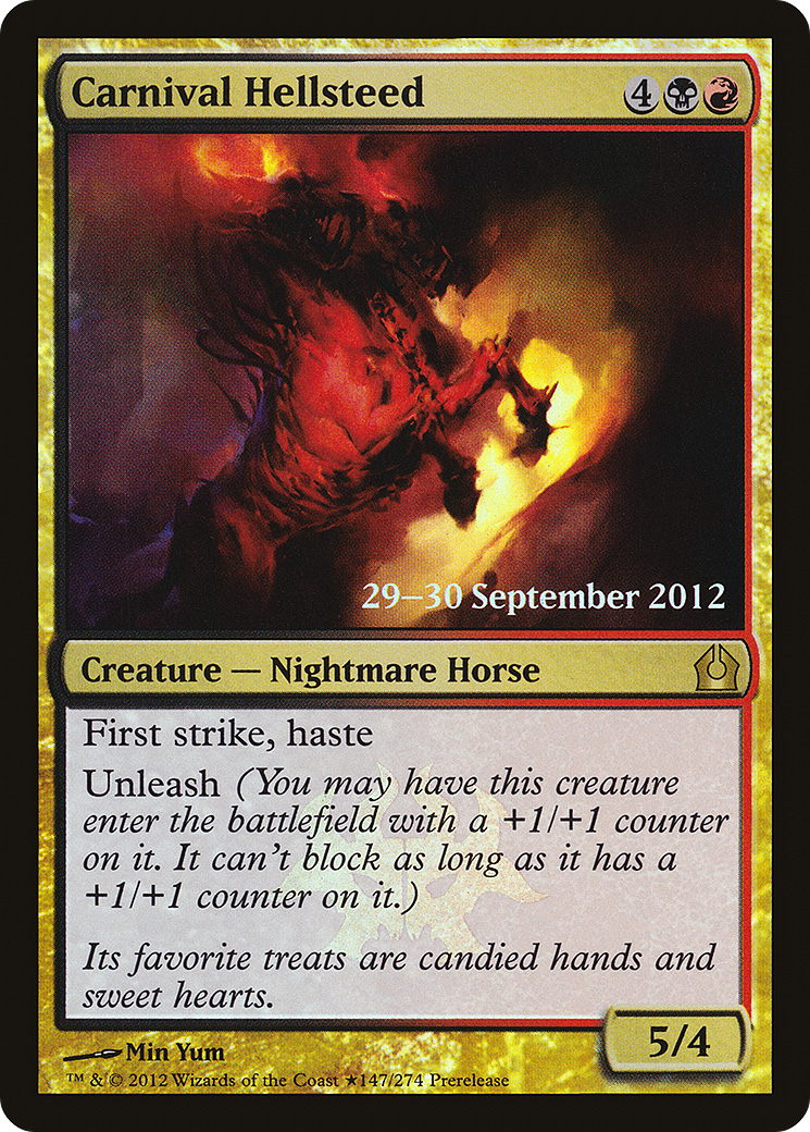 Carnival Hellsteed (PRE-147★) [Return to Ravnica Promos] Foil
