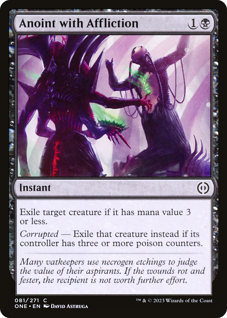 Anoint with Affliction (ONE-081) [Phyrexia: All Will Be One] Foil