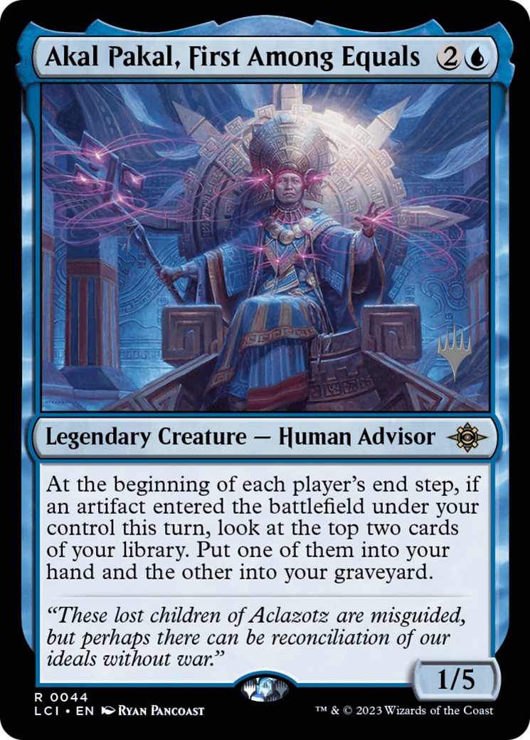 Akal Pakal, First Among Equals (PPLCI-044) [Promo Pack: The Lost Caverns of Ixalan Promos] Foil
