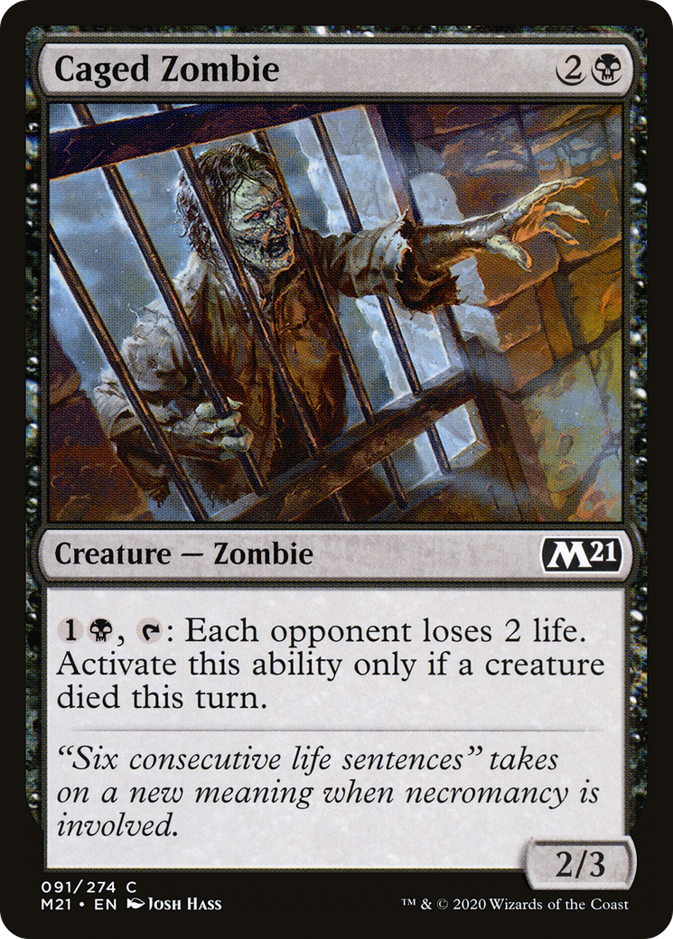 Caged Zombie (M21-091) [Core Set 2021]