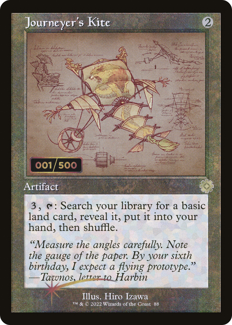 Journeyer's Kite (Schematic) (Serial Numbered) (BRR-088) [The Brothers' War Retro Artifacts] Foil