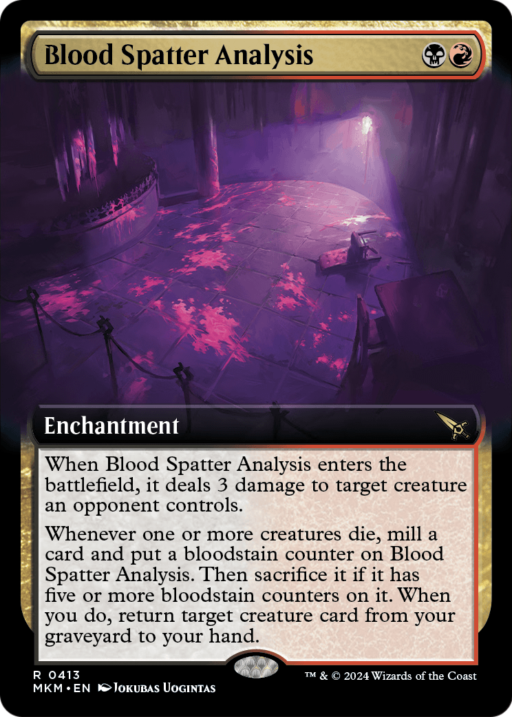 Blood Spatter Analysis (Extended Art) (MKM-413) [Murders at Karlov Manor] Foil
