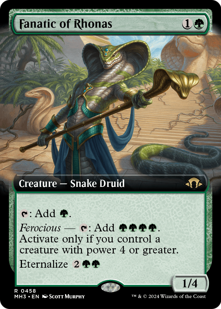 Fanatic of Rhonas (Extended Art) (MH3-458) [Modern Horizons 3]