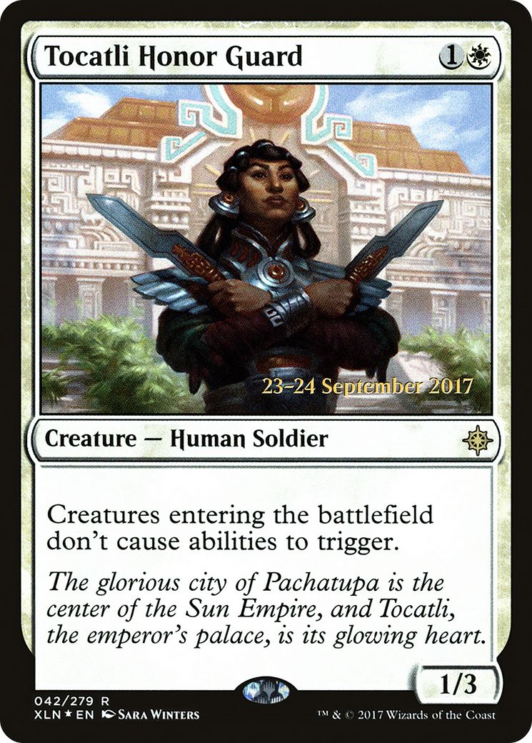 Tocatli Honor Guard (PRE-42S) [Ixalan Promos] Foil