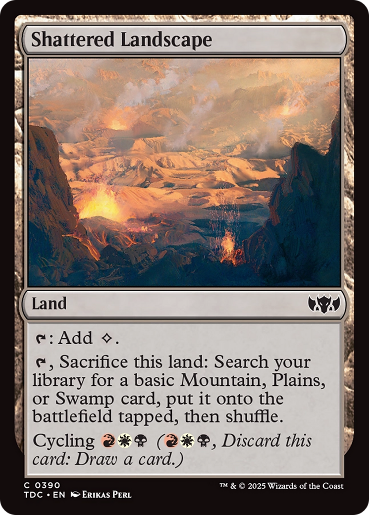 Shattered Landscape (TDC-390) [Commander: Tarkir: Dragonstorm]
