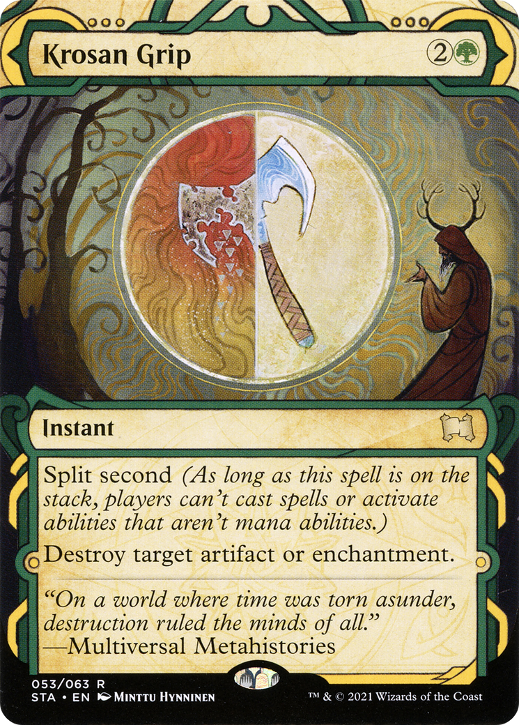 Krosan Grip (STA-053) (Showcase) (Borderless) [Strixhaven Mystical Archive] Foil