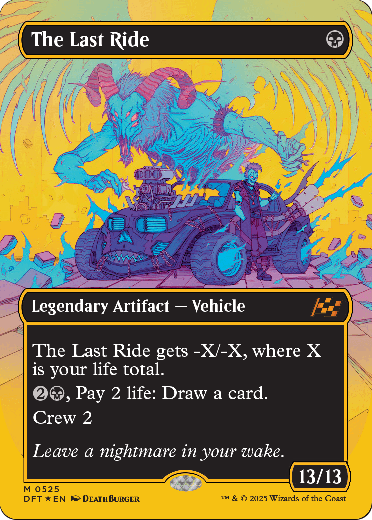 The Last Ride (Borderless) (First-Place Foil) (DFT-525) [Aetherdrift] Foil