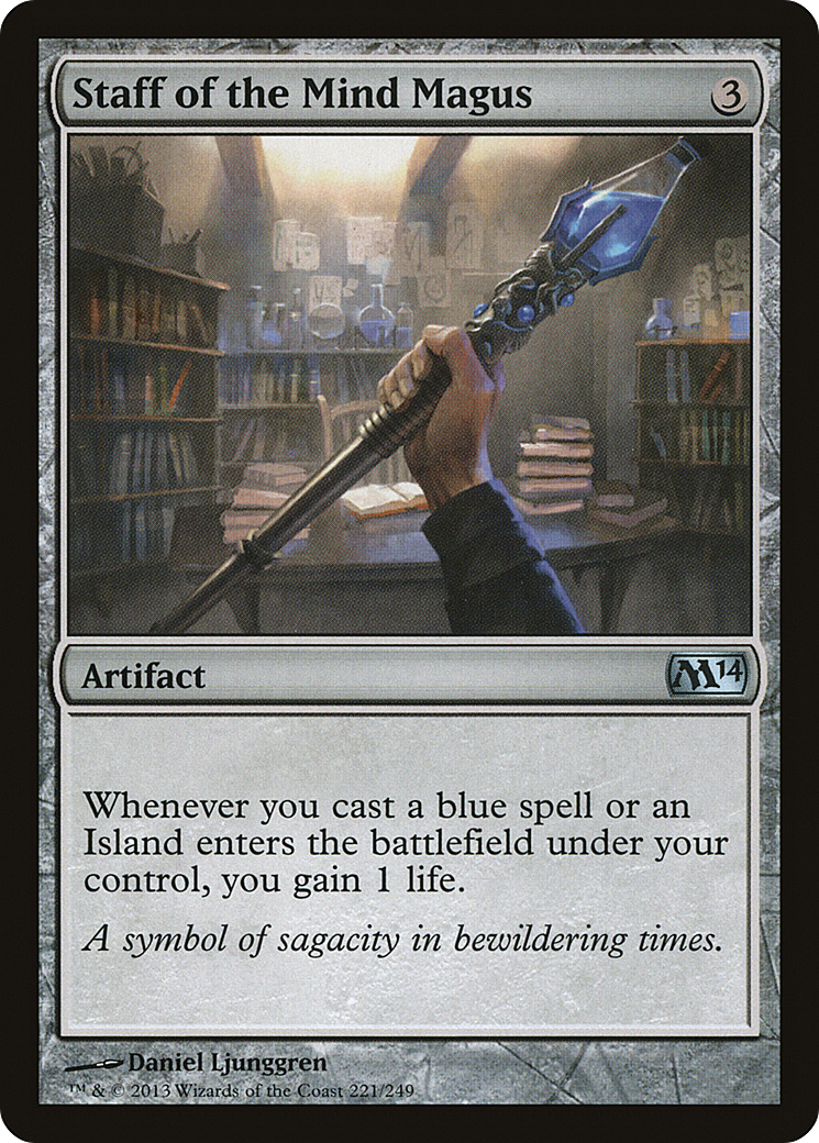 Staff of the Mind Magus (M14-221) [Magic 2014] Foil