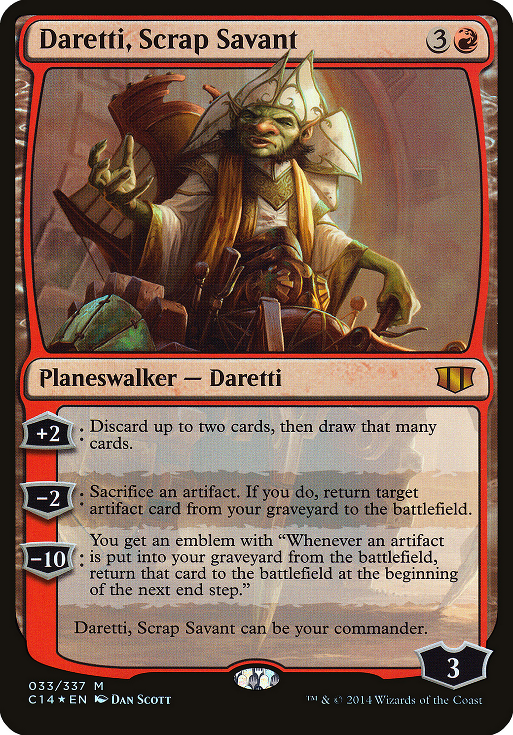 Daretti, Scrap Savant (Commander 2014) (OVER-033) [Commander 2014 Oversized] Foil