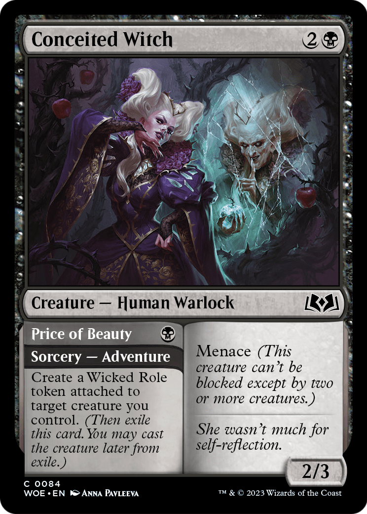 Conceited Witch (WOE-084) [Wilds of Eldraine] Foil