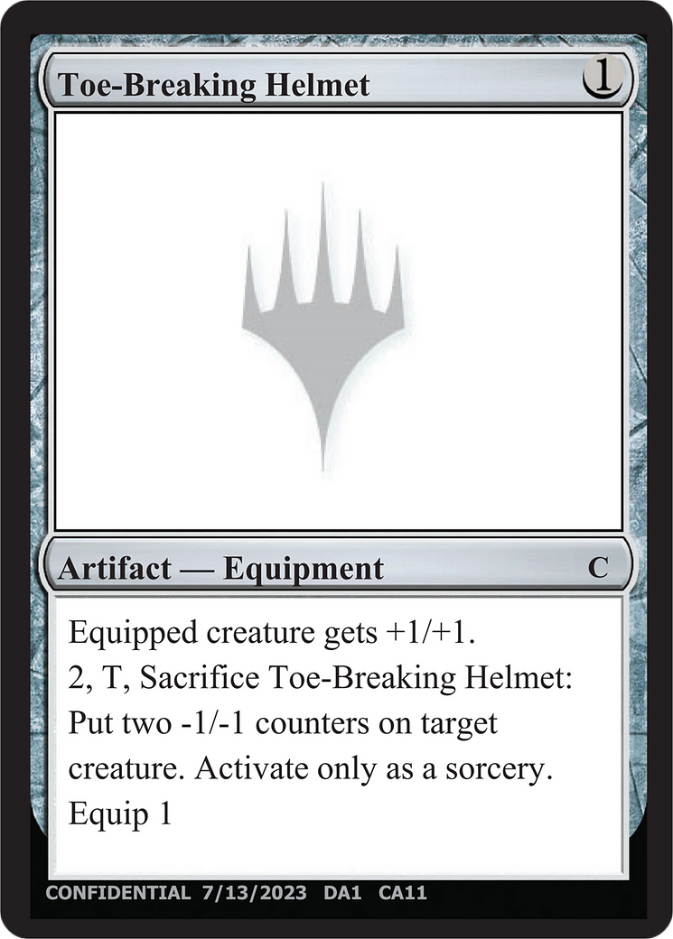 Toe-Breaking Helmet [Unknown Event]