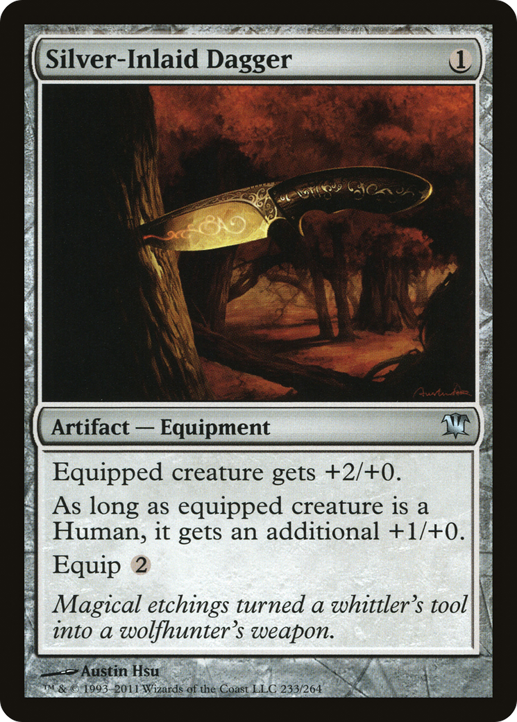 Silver-Inlaid Dagger (ISD-233) [Innistrad]
