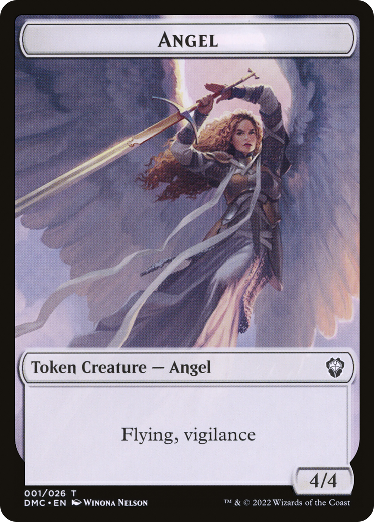 Angel (TDMU-001) [Dominaria United Tokens] Foil
