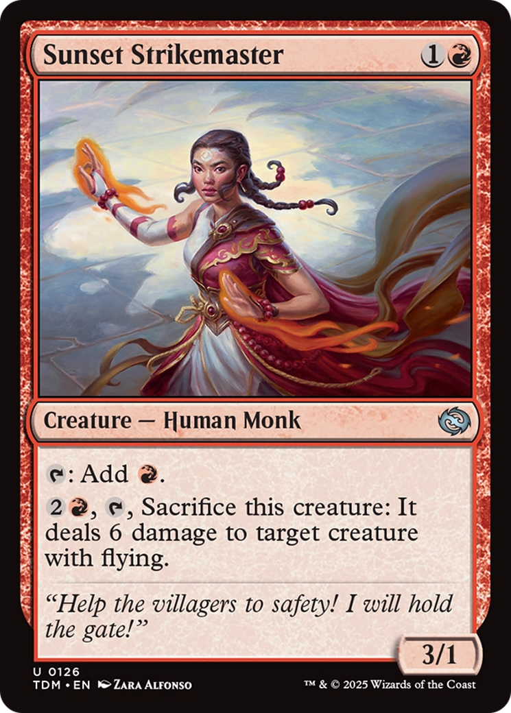 Sunset Strikemaster (TDM-126) [Tarkir: Dragonstorm] Foil