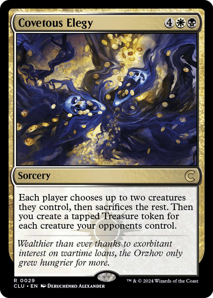 Covetous Elegy (CLU-029) [Ravnica: Clue Edition]