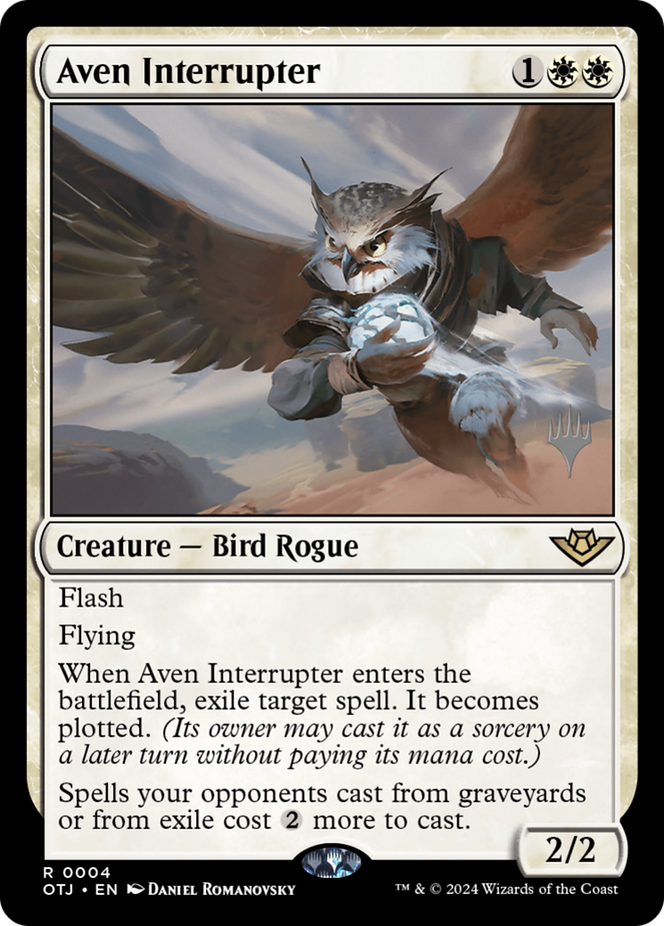 Aven Interrupter (PPOTJ-004) [Promo Pack: Outlaws of Thunder Junction Promos]