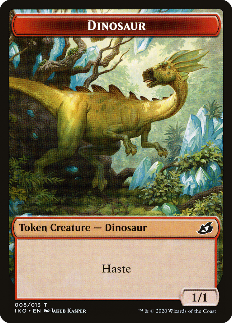 Dinosaur (TIKO-008) [Ikoria: Lair of Behemoths Tokens] Foil