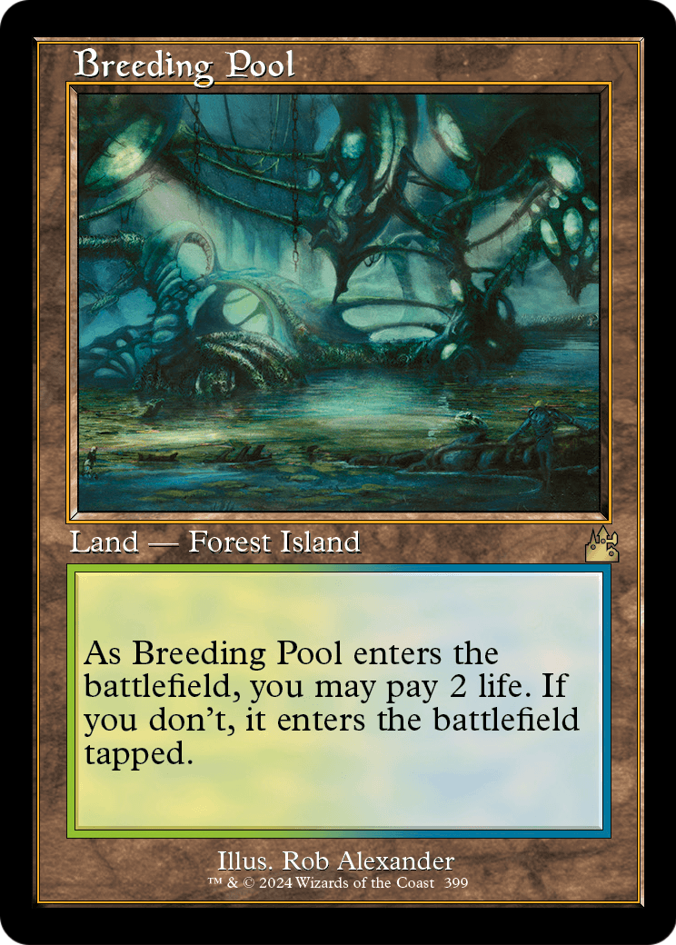 Breeding Pool (Retro Frame) (RVR-399) [Ravnica Remastered] Foil
