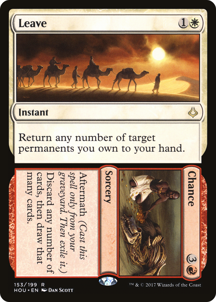 Leave // Chance (HOU-153) [Hour of Devastation] Foil