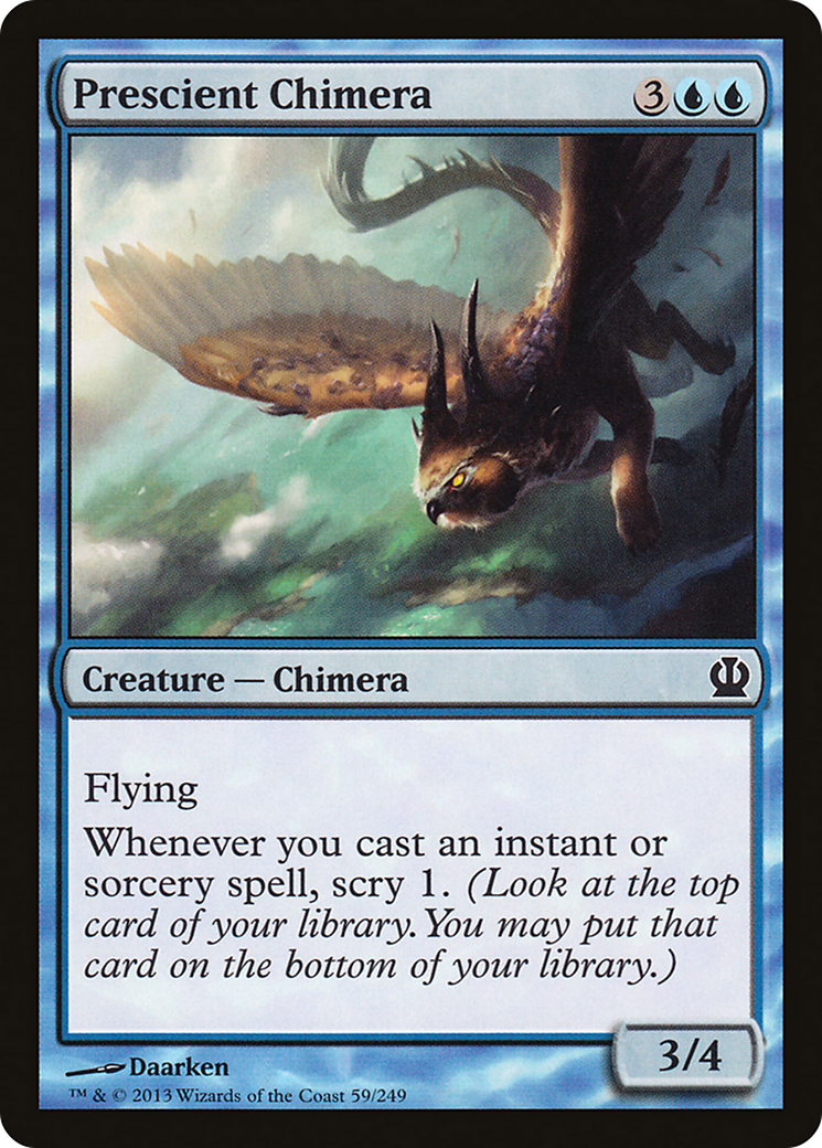 Prescient Chimera (THS-059) [Theros] Foil