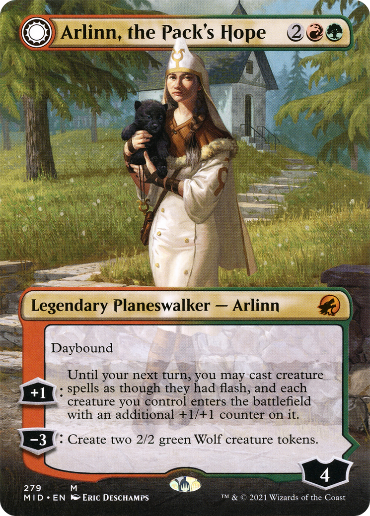 Arlinn, the Pack's Hope (Borderless) (MID-279) [Innistrad: Midnight Hunt] Foil