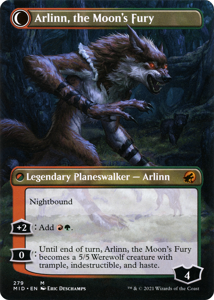 Arlinn, the Pack's Hope (Borderless) (MID-279) [Innistrad: Midnight Hunt] Foil