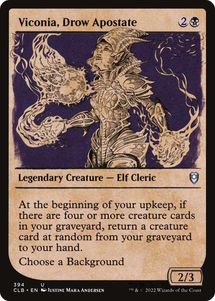 Viconia, Drow Apostate (Showcase) (CLB-394) [Commander Legends: Battle for Baldur's Gate] Foil