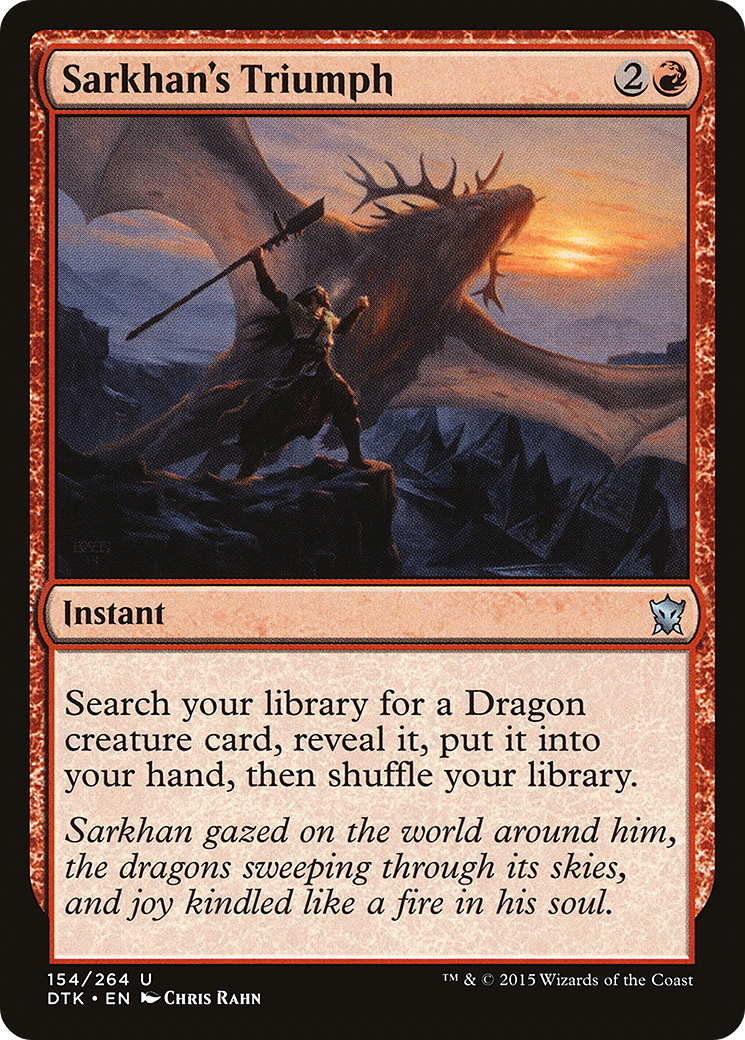 Sarkhan's Triumph (DTK-154) [Dragons of Tarkir] Foil