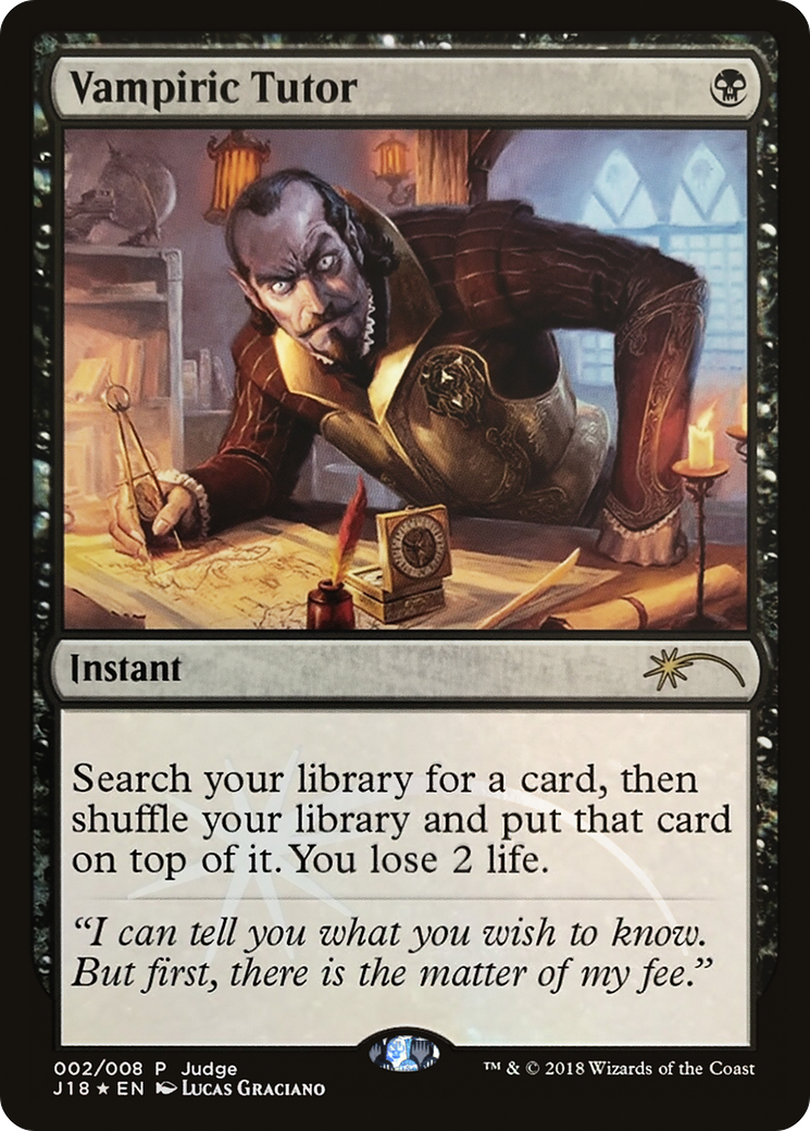 Vampiric Tutor (J18) (JDG-002) [Judge Gift Cards 2018] Foil
