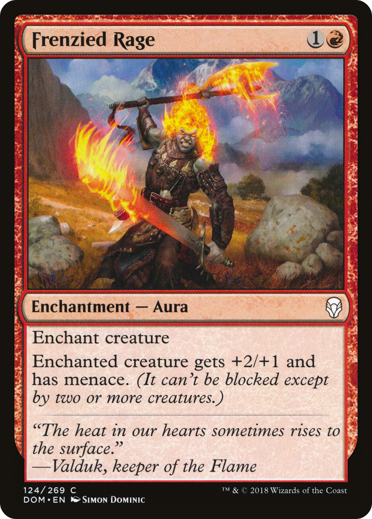 Frenzied Rage (DOM-124) [Dominaria] Foil