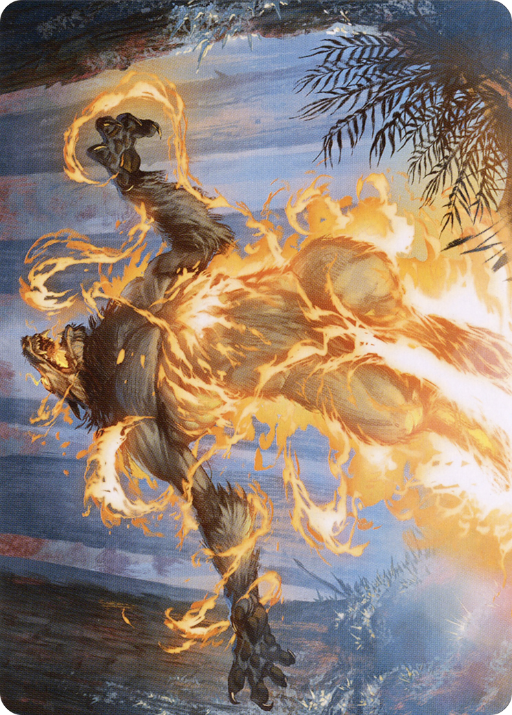 Burn the Accursed // Burn the Accursed (AMID-042) (Borderless) [Midnight Hunt Art Series] Foil