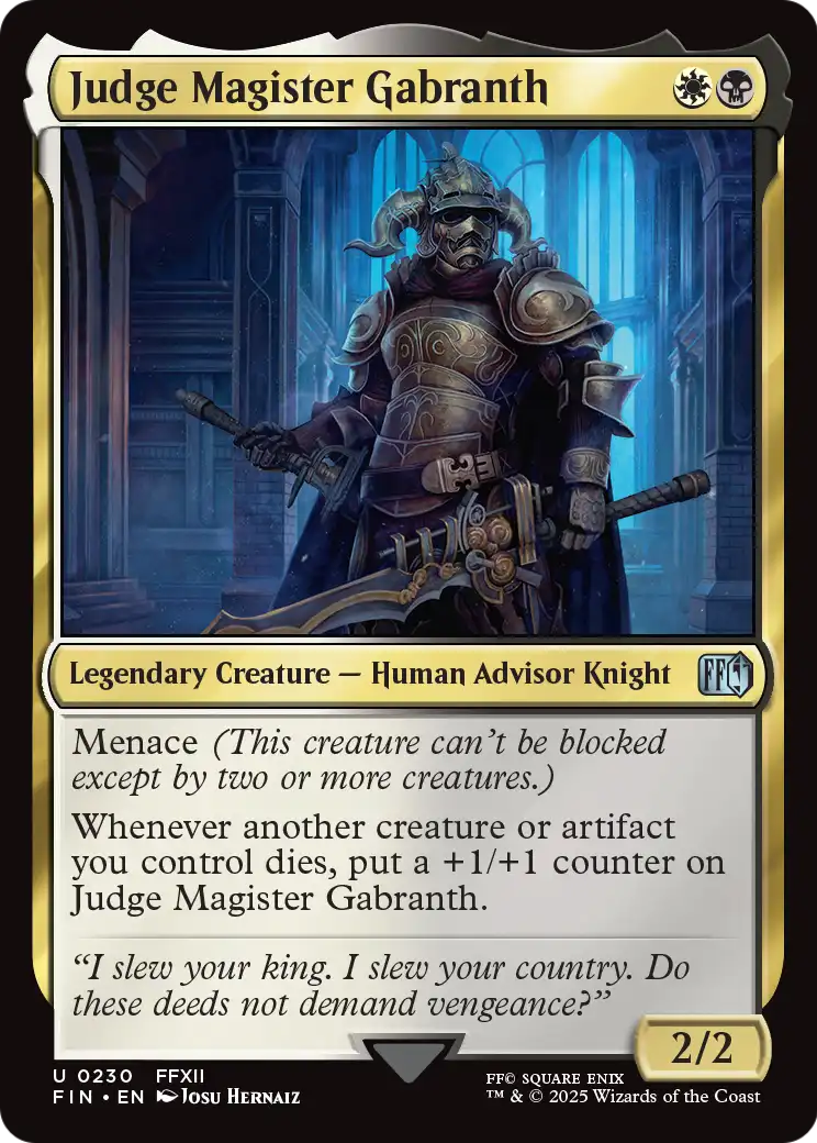 Judge Magister Gabranth (FIN-230) [FINAL FANTASY]