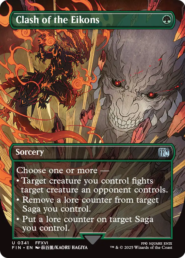 Clash of the Eikons (Borderless) (FIN-341) [FINAL FANTASY] Foil