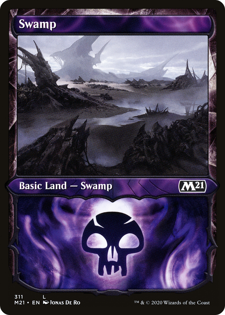 Swamp (Showcase) (M21-311) [Core Set 2021] Foil