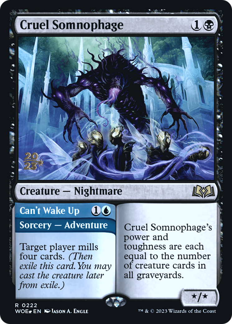 Cruel Somnophage (PRE-222) [Wilds of Eldraine Promos] Foil