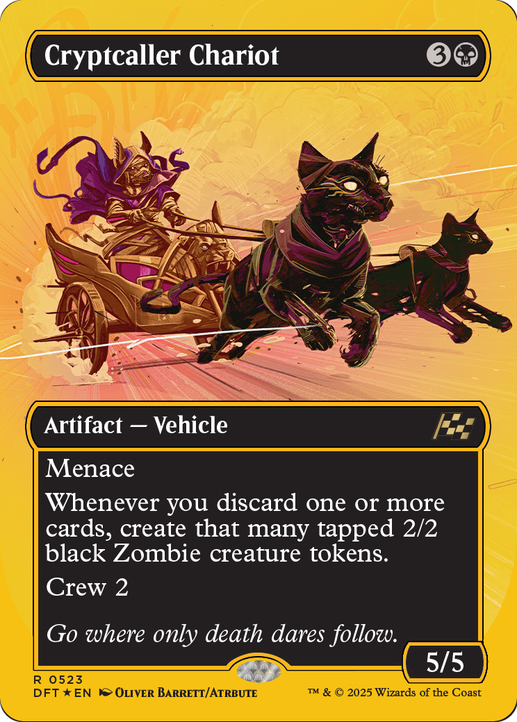 Cryptcaller Chariot (Borderless) (First-Place Foil) (DFT-523) [Aetherdrift] Foil
