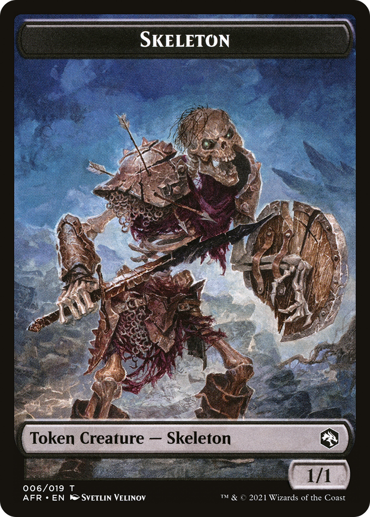 Skeleton (TAFR-006) [Adventures in the Forgotten Realms Tokens] Foil