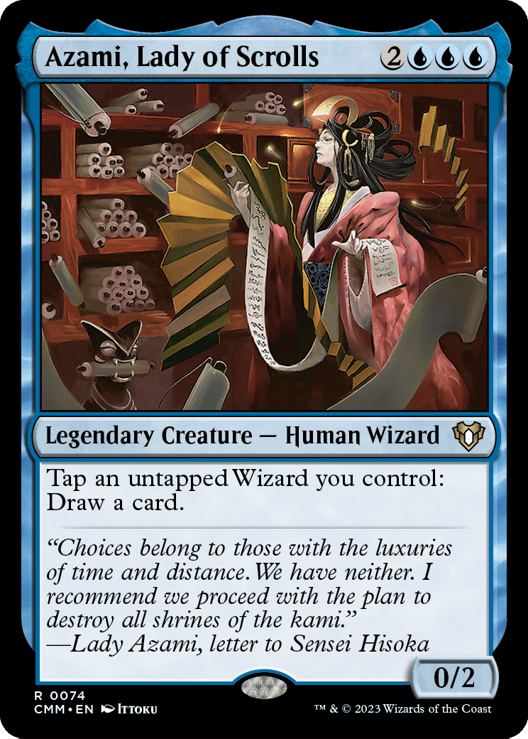 Azami, Lady of Scrolls (CMM-074) [Commander Masters] Foil