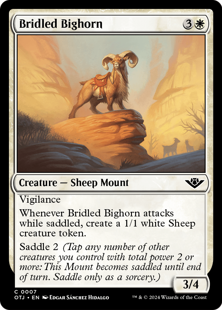 Bridled Bighorn (OTJ-007) [Outlaws of Thunder Junction] Foil