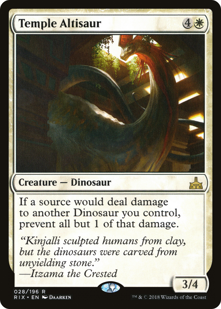 Temple Altisaur (RIX-028) [Rivals of Ixalan] Foil