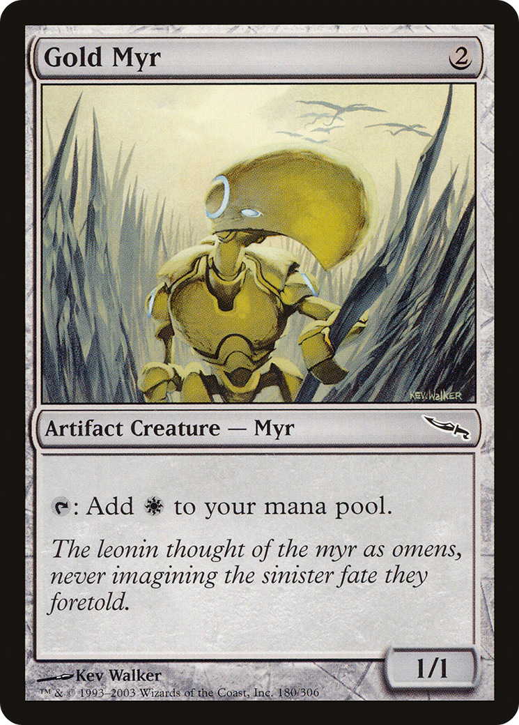 Gold Myr (MRD-180) [Mirrodin]