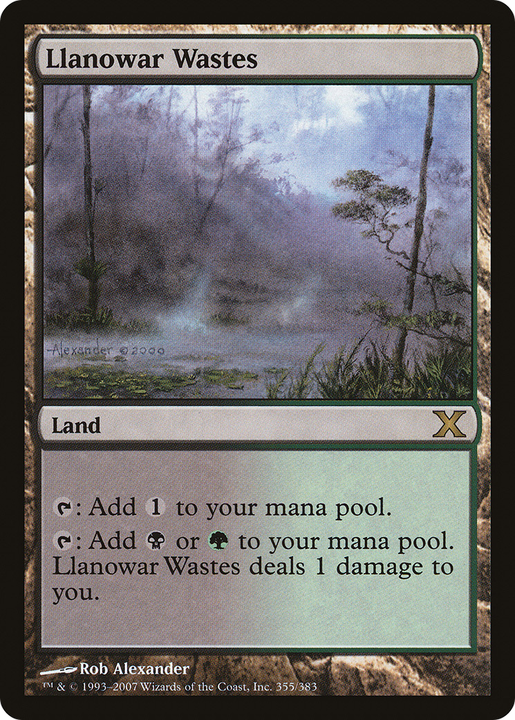 Llanowar Wastes (10E-355) [Tenth Edition] Foil