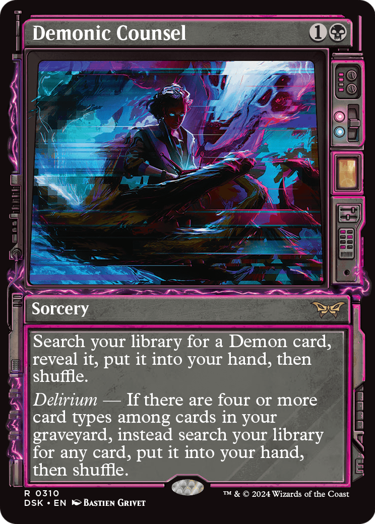 Demonic Counsel (Showcase) (DSK-310) [Duskmourn: House of Horror] Foil
