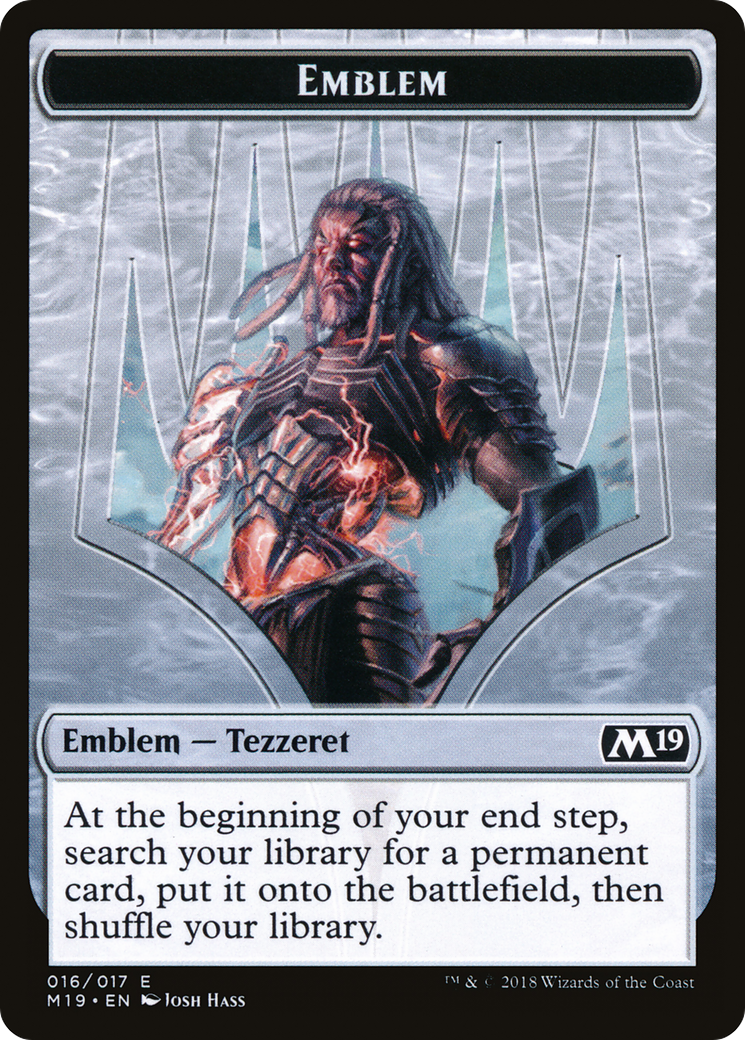 Emblem - Tezzeret, Artifice Master (M19-016) [Core Set 2019 Tokens]
