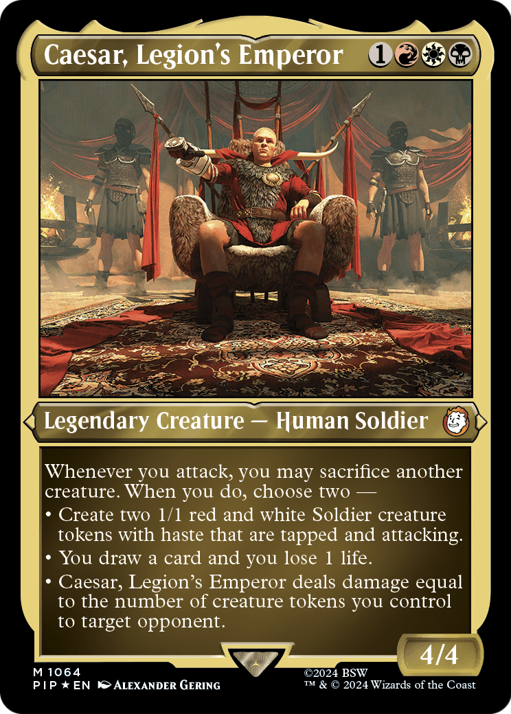 Caesar, Legion's Emperor (Display Commander) - Thick Stock (PIP-1064) [Fallout] Foil