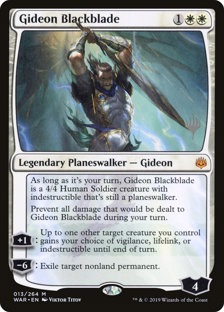 Gideon Blackblade (PPELD-013) [Promo Pack: War of the Spark Promos] Foil