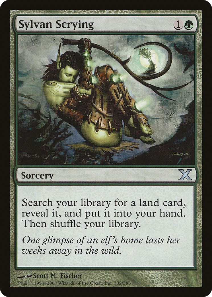Sylvan Scrying (10E-302) [Tenth Edition] Foil